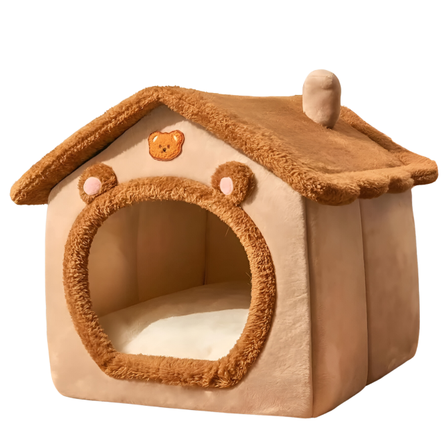 Foldable Pet House Removable Washable Cat House Puppy Cave Sofa Pet Bed House for Extra Small Dogs and Small and Medium Cats